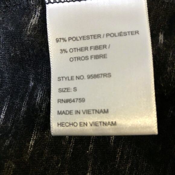 Rainbeau Black White Open Slit Back Slub Active Athletic Tank Top - Picture 5 of 6